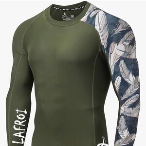LAFROI Men's Long Sleeve UPF 50+ Baselayer Skins Performance Fit Compression